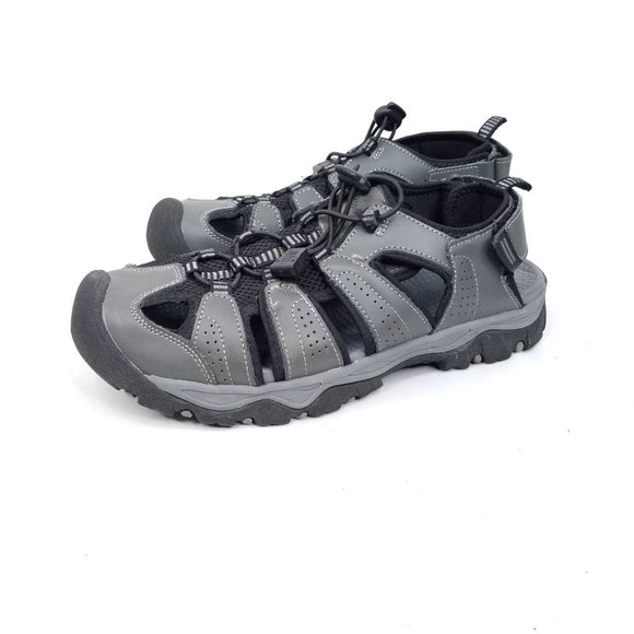 Eddie Bauer Sandals Mens 10m Leather Gray Cinch main image 8